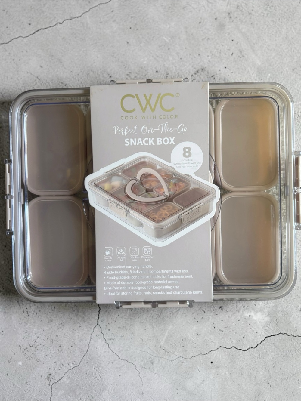 CWC Perfect On-The-Go Snack Box in beige